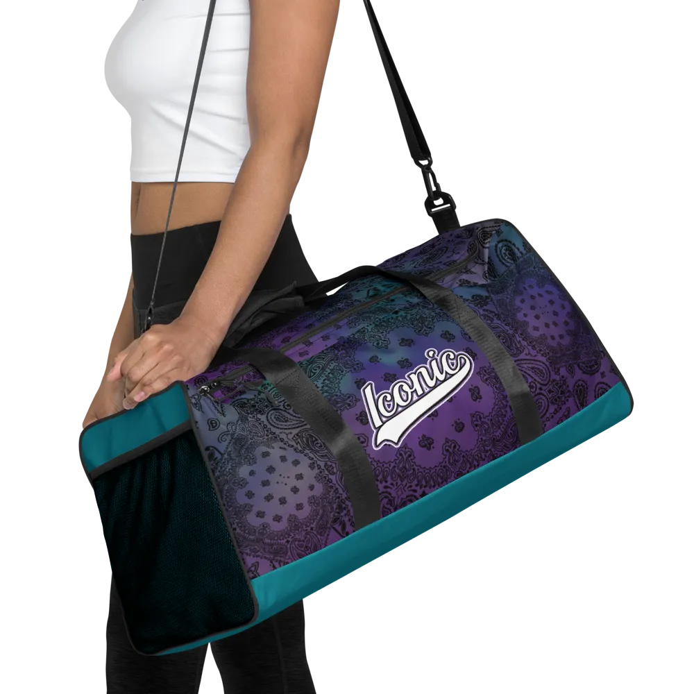 ROYAL ICONIC | OG Candy Bandana Tie Dye Paisley Cloud Dye Skate Bag Gang Gang Duffel Bag Purple Hendrixx Retro Baseball Logo