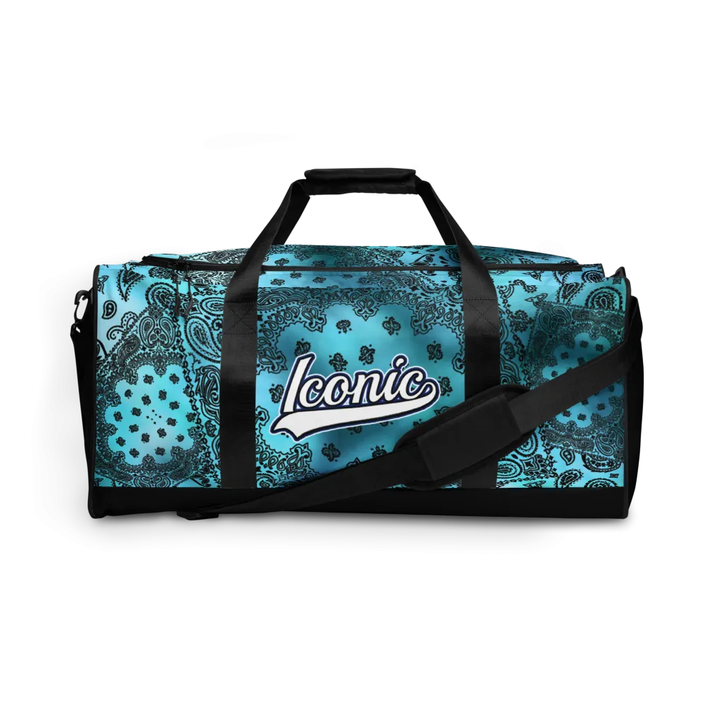 ROYAL ICONIC | OG Candy Bandana Tie Dye Paisley Cloud Dye Skate Bag Gang Gang Duffel Bag Sky Baby Blue Retro Baseball Logo