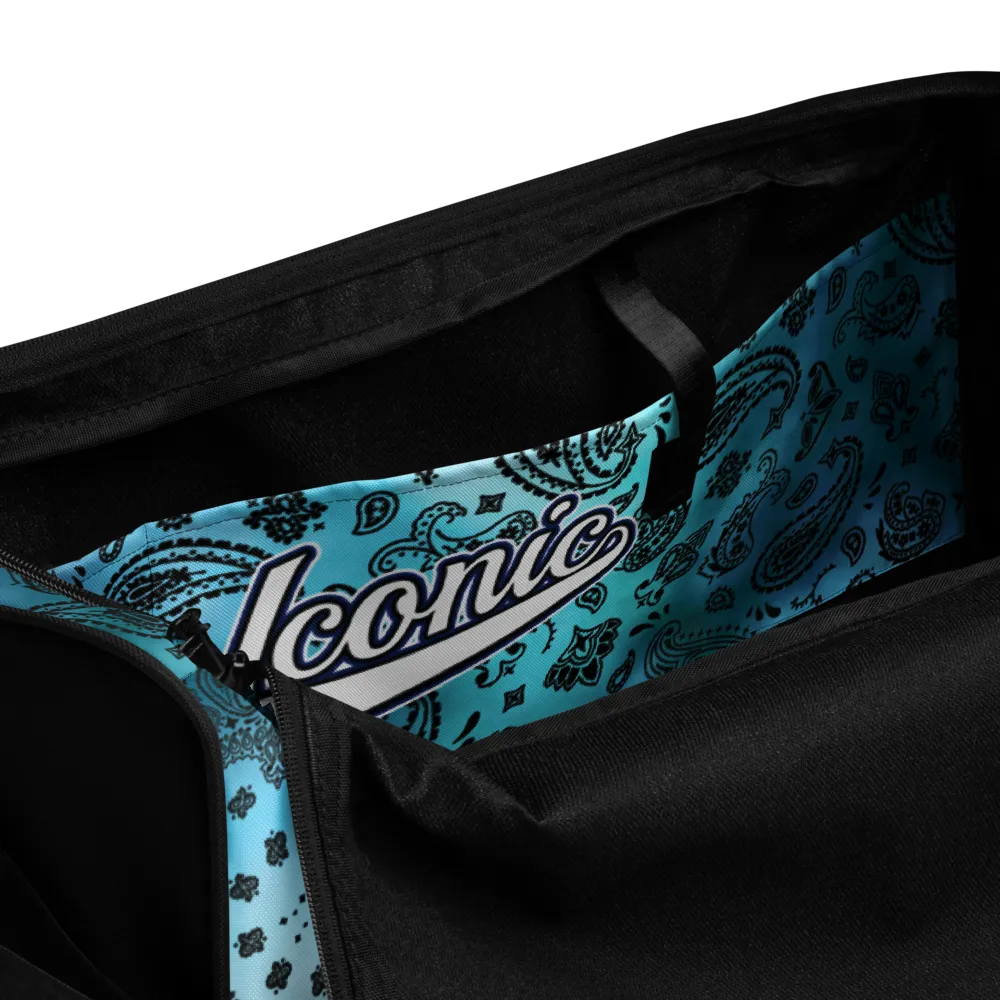ROYAL ICONIC | OG Candy Bandana Tie Dye Paisley Cloud Dye Skate Bag Gang Gang Duffel Bag Sky Baby Blue Retro Baseball Logo
