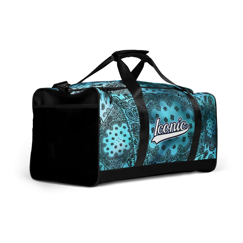 ROYAL ICONIC | OG Candy Bandana Tie Dye Paisley Cloud Dye Skate Bag Gang Gang Duffel Bag Sky Baby Blue Retro Baseball Logo