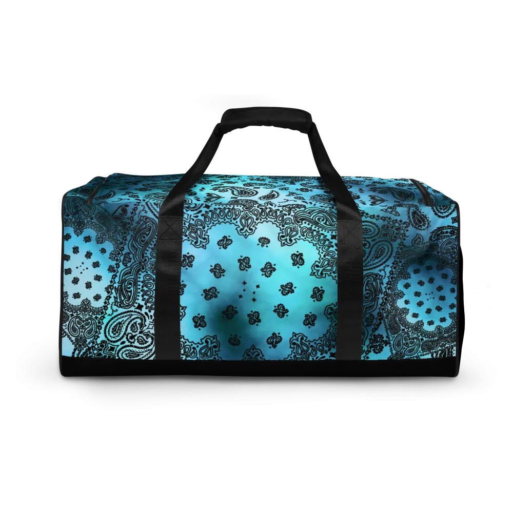 ROYAL ICONIC | OG Candy Bandana Tie Dye Paisley Cloud Dye Skate Bag Gang Gang Duffel Bag Sky Baby Blue Retro Baseball Logo