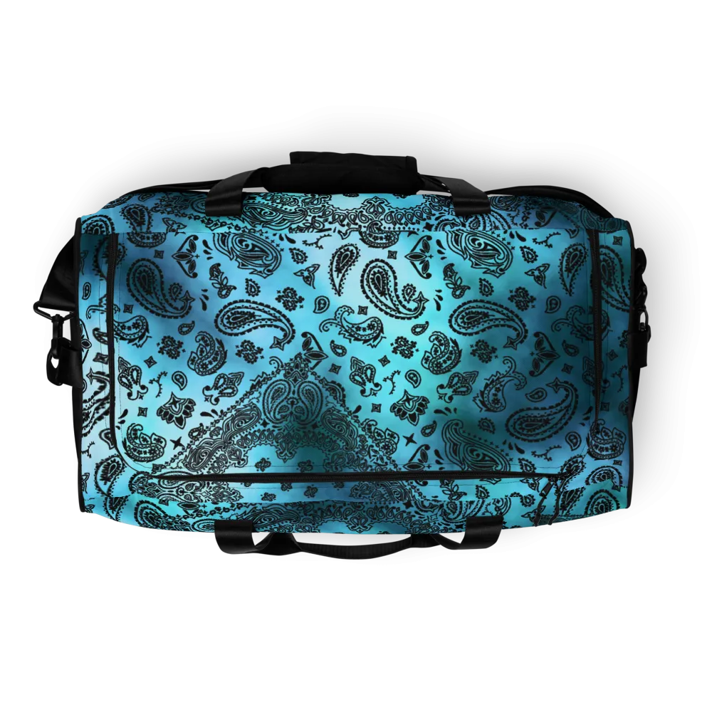 ROYAL ICONIC | OG Candy Bandana Tie Dye Paisley Cloud Dye Skate Bag Gang Gang Duffel Bag Sky Baby Blue Retro Baseball Logo