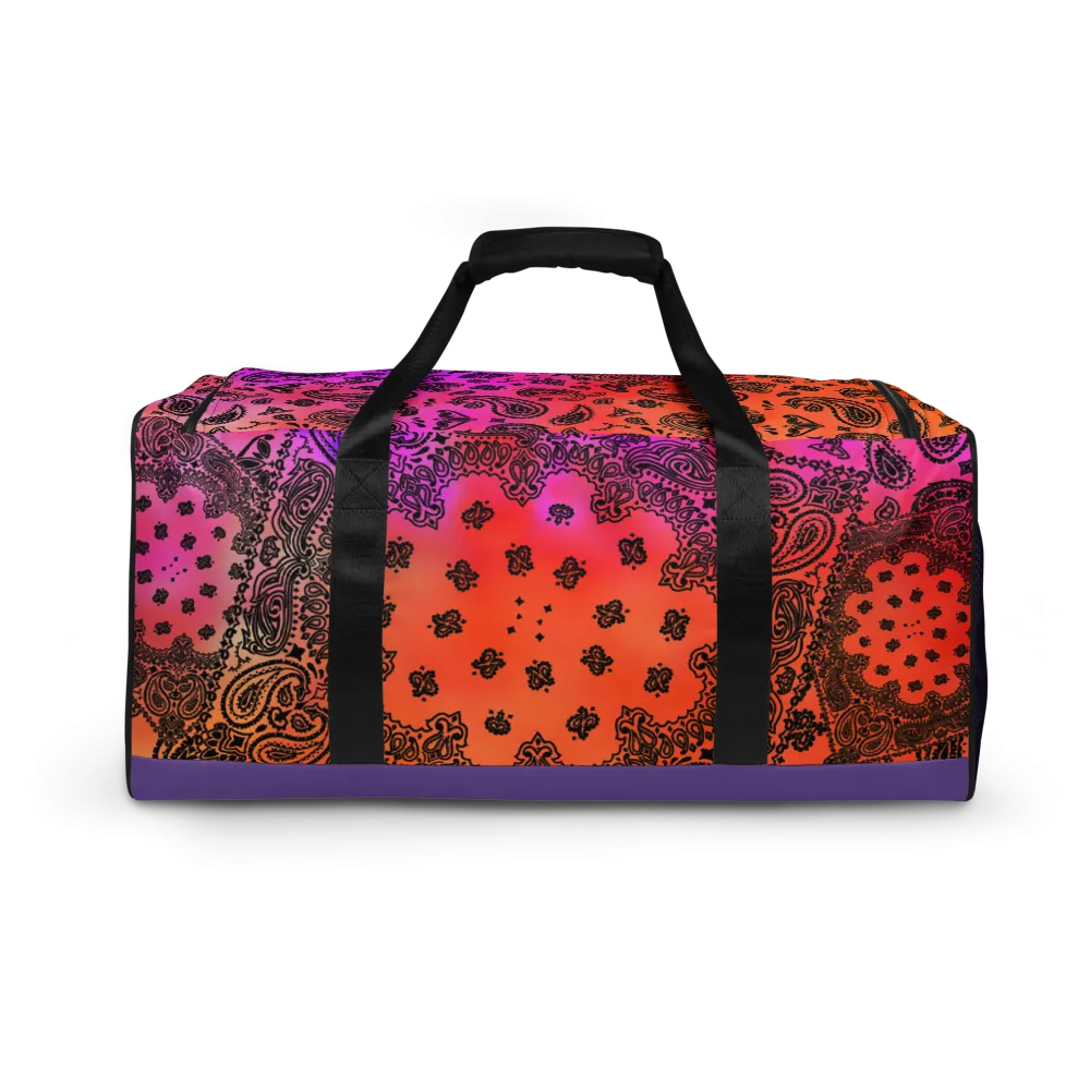 ROYAL ICONIC | OG Candy Bandana Tie Dye Paisley Cloud Dye Skate Bag Gang Gang Duffel Bag Sunset Tan Sands Retro Baseball Logo