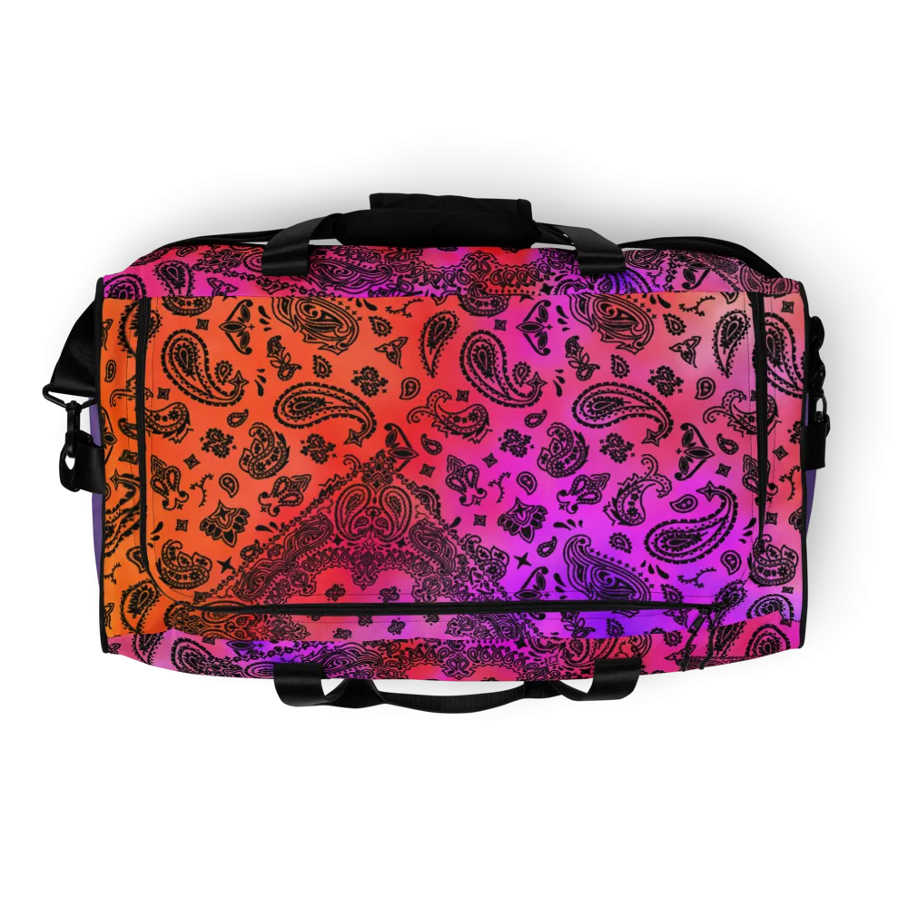 ROYAL ICONIC | OG Candy Bandana Tie Dye Paisley Cloud Dye Skate Bag Gang Gang Duffel Bag Sunset Tan Sands Retro Baseball Logo