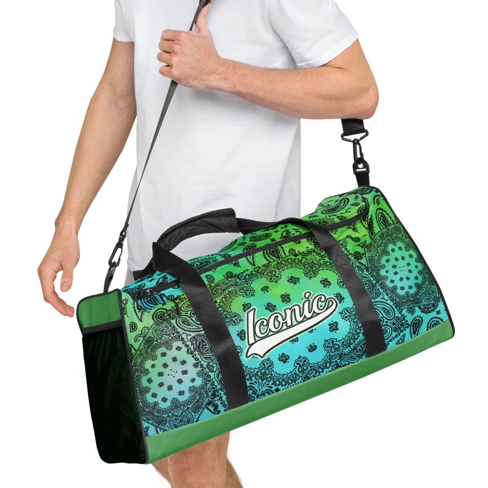 ROYAL ICONIC | OG Candy Bandana Tie Dye Paisley Cloud Dye Skate Bag Gang Gang Duffel Bag Teal Alien Eilish Retro Baseball Logo