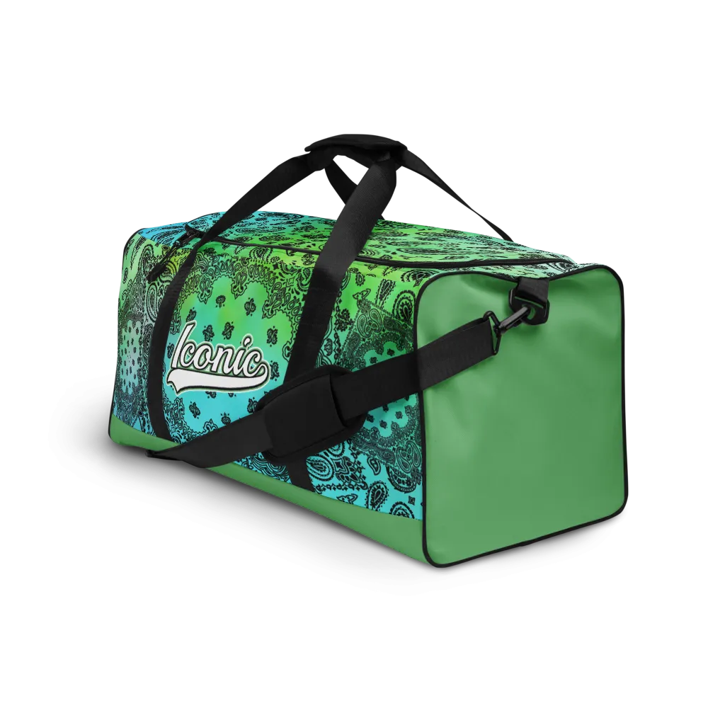 ROYAL ICONIC | OG Candy Bandana Tie Dye Paisley Cloud Dye Skate Bag Gang Gang Duffel Bag Teal Alien Eilish Retro Baseball Logo