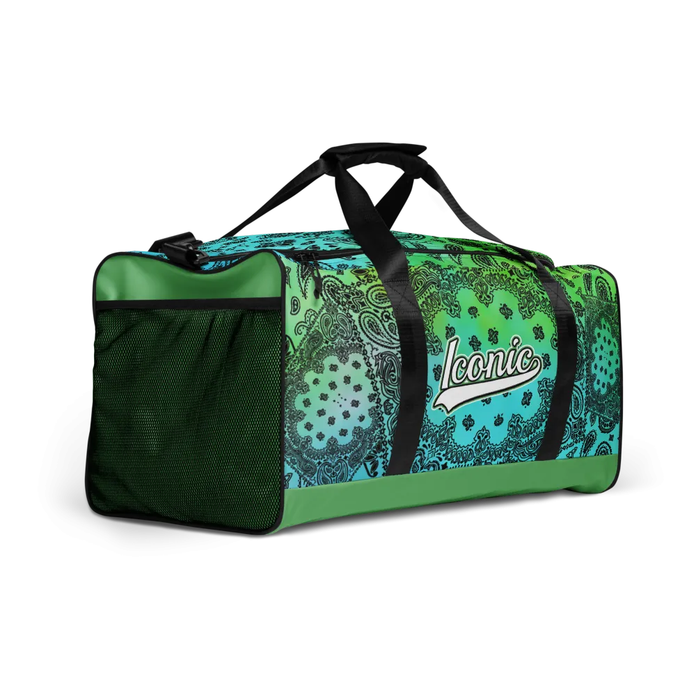 ROYAL ICONIC | OG Candy Bandana Tie Dye Paisley Cloud Dye Skate Bag Gang Gang Duffel Bag Teal Alien Eilish Retro Baseball Logo