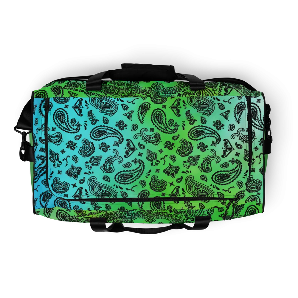 ROYAL ICONIC | OG Candy Bandana Tie Dye Paisley Cloud Dye Skate Bag Gang Gang Duffel Bag Teal Alien Eilish Retro Baseball Logo