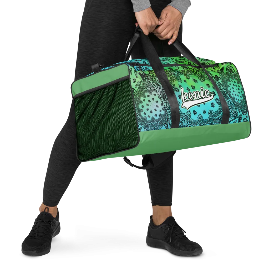 ROYAL ICONIC | OG Candy Bandana Tie Dye Paisley Cloud Dye Skate Bag Gang Gang Duffel Bag Teal Alien Eilish Retro Baseball Logo