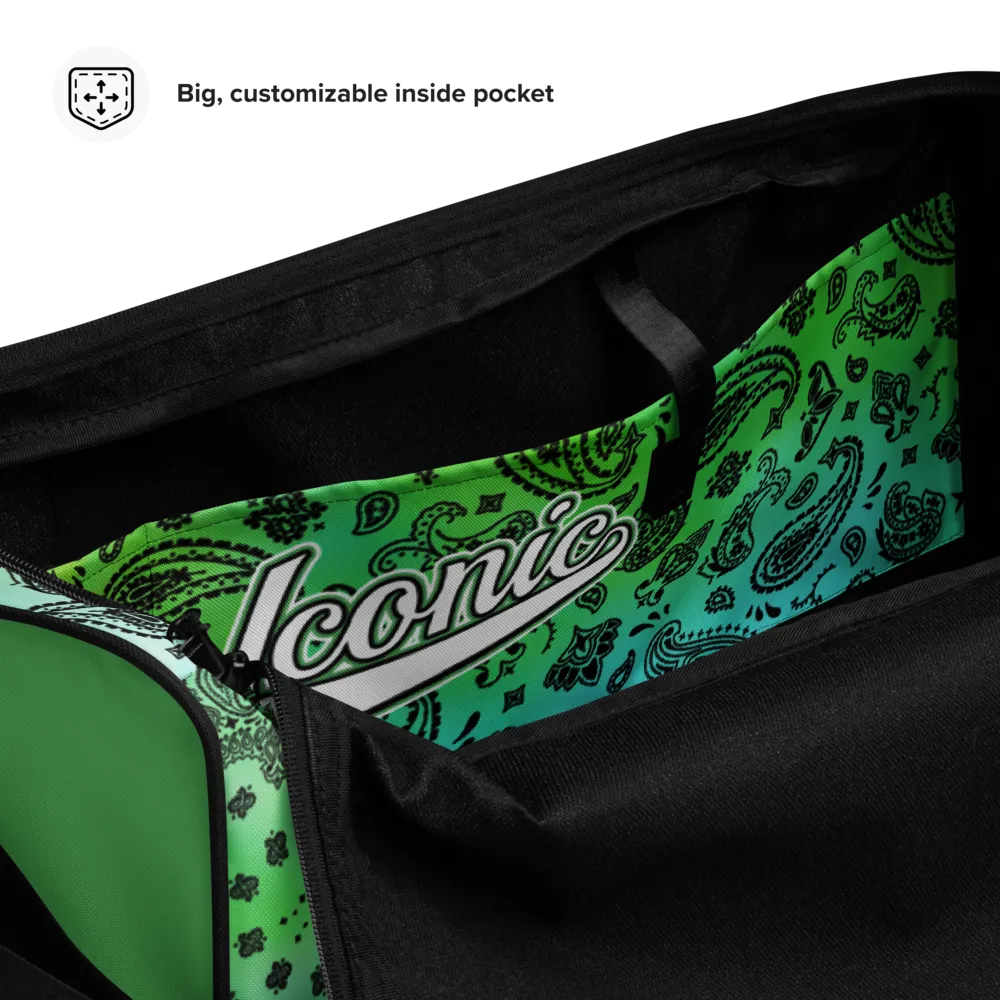 ROYAL ICONIC | OG Candy Bandana Tie Dye Paisley Cloud Dye Skate Bag Gang Gang Duffel Bag Teal Alien Eilish Retro Baseball Logo