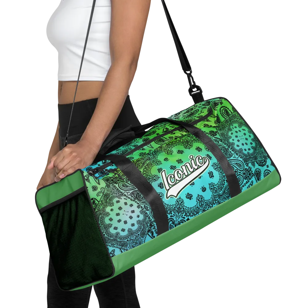 ROYAL ICONIC | OG Candy Bandana Tie Dye Paisley Cloud Dye Skate Bag Gang Gang Duffel Bag Teal Alien Eilish Retro Baseball Logo
