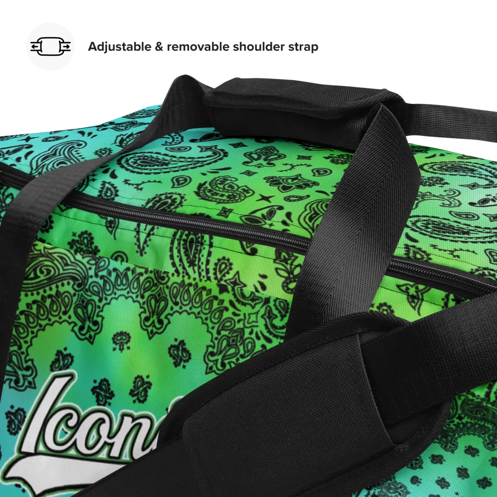 ROYAL ICONIC | OG Candy Bandana Tie Dye Paisley Cloud Dye Skate Bag Gang Gang Duffel Bag Teal Alien Eilish Retro Baseball Logo