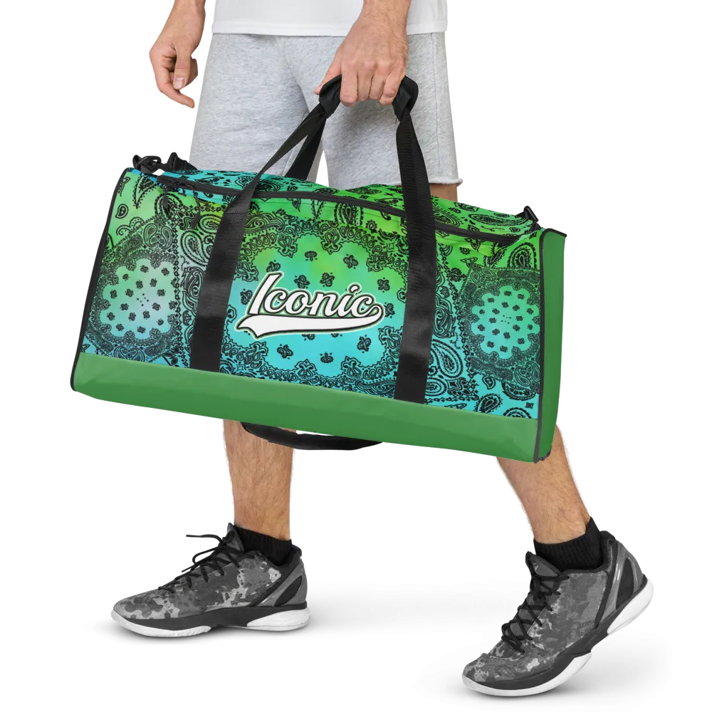 ROYAL ICONIC | OG Candy Bandana Tie Dye Paisley Cloud Dye Skate Bag Gang Gang Duffel Bag Teal Alien Eilish Retro Baseball Logo