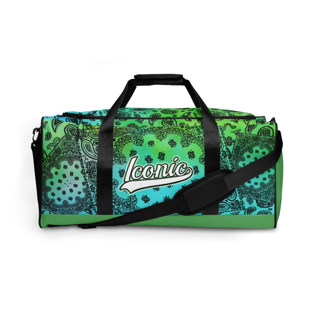 ROYAL ICONIC | OG Candy Bandana Tie Dye Paisley Cloud Dye Skate Bag Gang Gang Duffel Bag Teal Alien Eilish Retro Baseball Logo