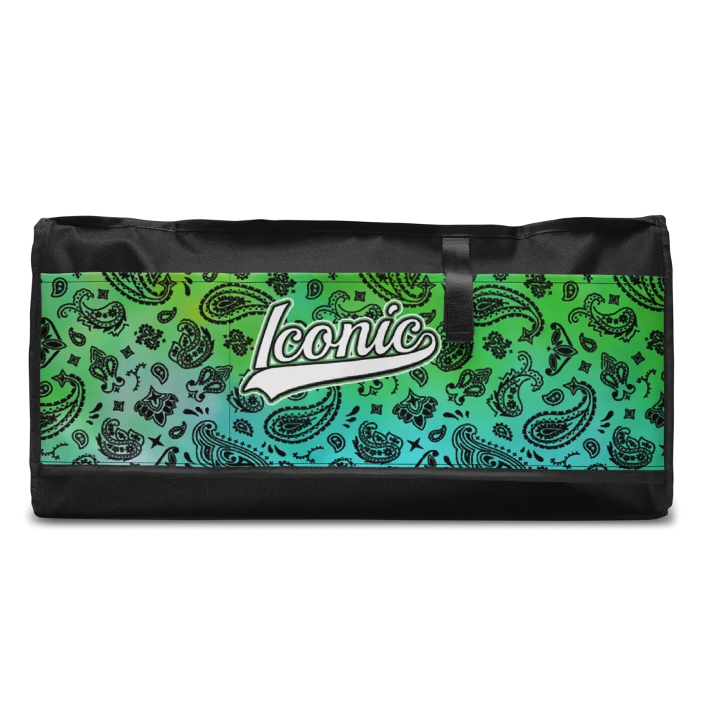 ROYAL ICONIC | OG Candy Bandana Tie Dye Paisley Cloud Dye Skate Bag Gang Gang Duffel Bag Teal Alien Eilish Retro Baseball Logo