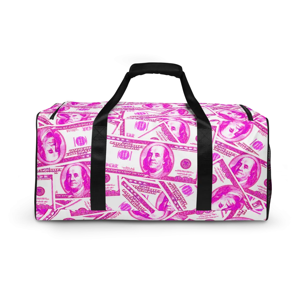 ROYAL ICONIC | The 100 Dollar Duffel Bag Nu Money Iconic MM's Workout Gym Bag GTA Guap Im in my Bag Secure the Bag Pink Money Bag | Classic Cash Bag Variant