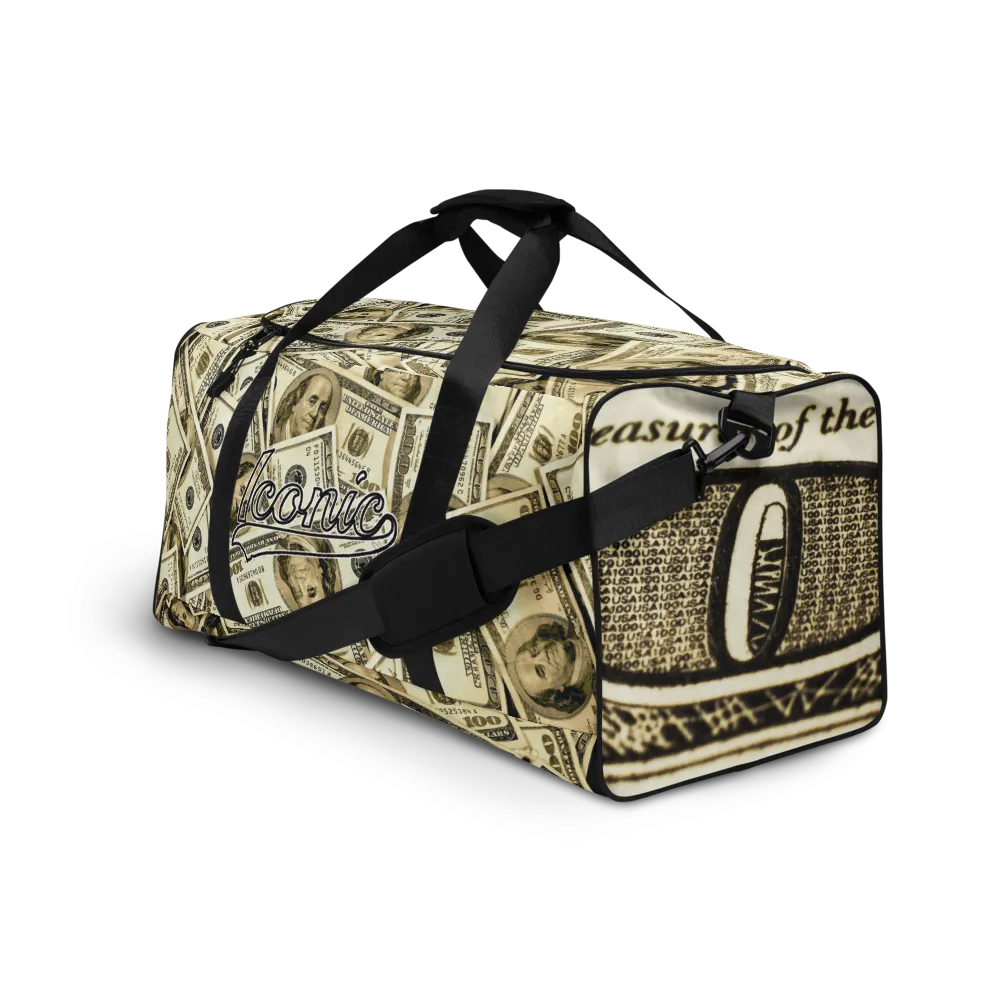 ROYAL ICONIC | The 100 Dollar Duffel Bag Nu Money Iconic MM's Workout Gym Bag GTA Guap Im in my Bag Secure the Bag Pink Money Bag | Classic Cash Bag Variant