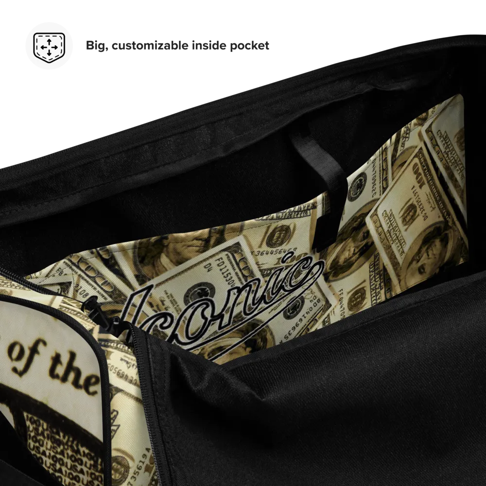 ROYAL ICONIC | The 100 Dollar Duffel Bag Nu Money Iconic MM's Workout Gym Bag GTA Guap Im in my Bag Secure the Bag Pink Money Bag | Classic Cash Bag Variant
