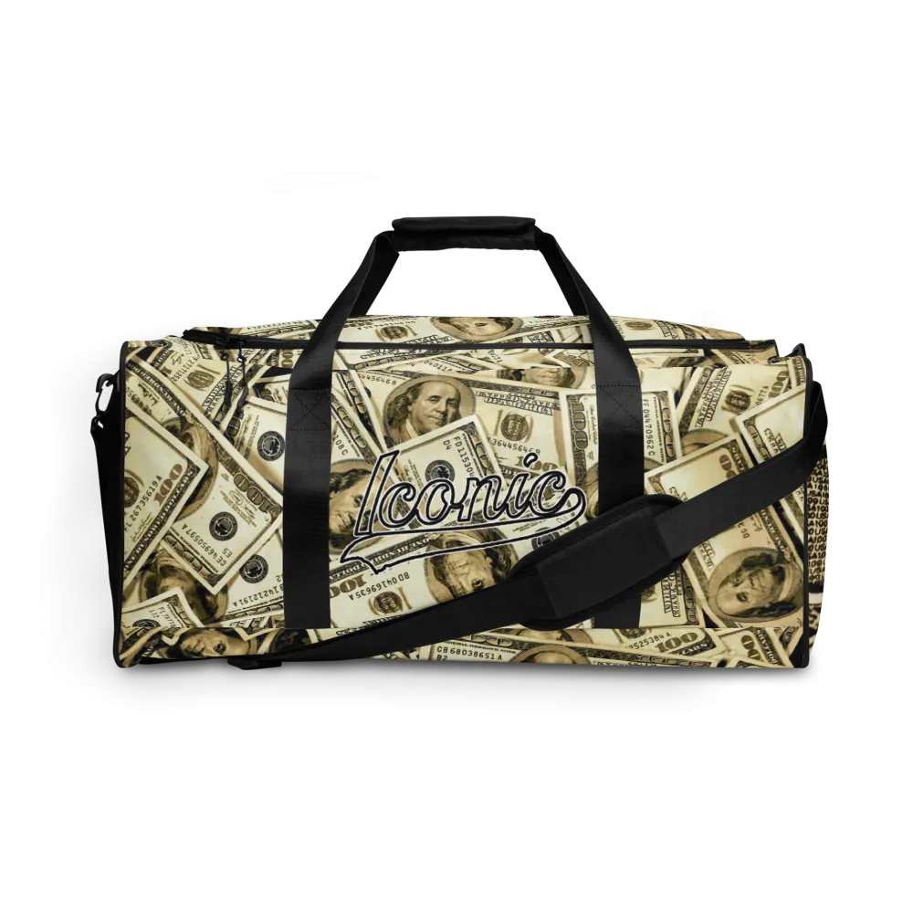 ROYAL ICONIC | The 100 Dollar Duffel Bag Nu Money Iconic MM's Workout Gym Bag GTA Guap Im in my Bag Secure the Bag Pink Money Bag | Classic Cash Bag Variant