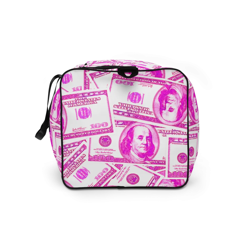ROYAL ICONIC | The 100 Dollar Duffel Bag Nu Money Iconic MM's Workout Gym Bag GTA Guap Im in my Bag Secure the Bag Pink Money Bag | Classic Cash Bag Variant