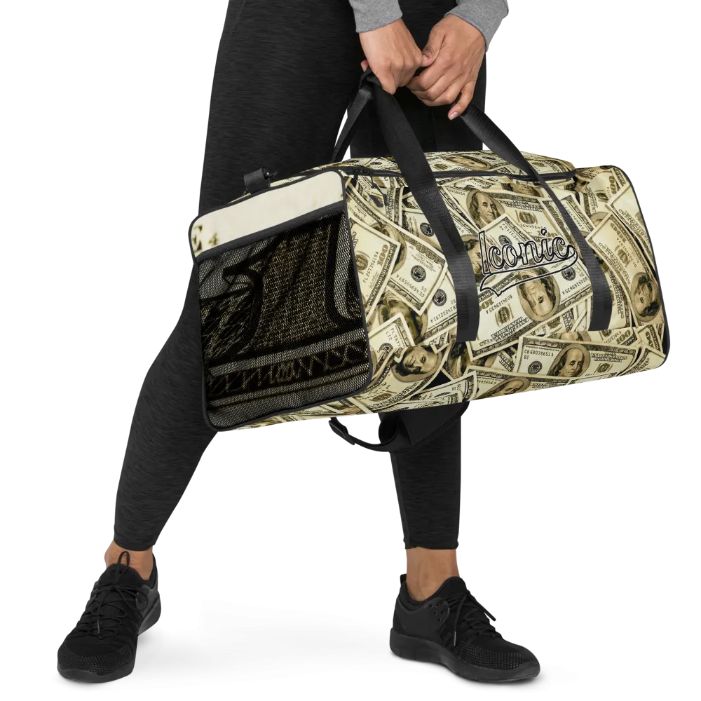 ROYAL ICONIC | The 100 Dollar Duffel Bag Nu Money Iconic MM's Workout Gym Bag GTA Guap Im in my Bag Secure the Bag Pink Money Bag | Classic Cash Bag Variant