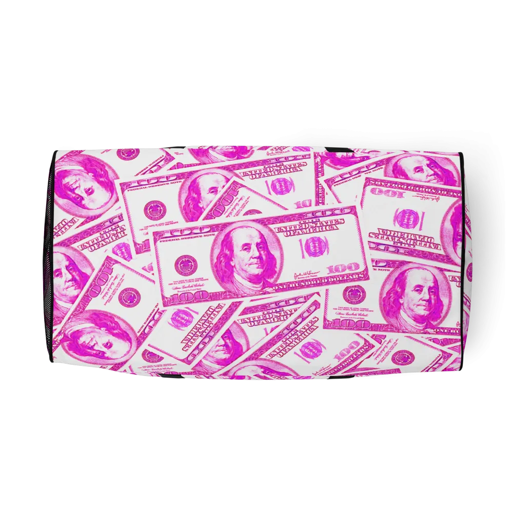 ROYAL ICONIC | The 100 Dollar Duffel Bag Nu Money Iconic MM's Workout Gym Bag GTA Guap Im in my Bag Secure the Bag Pink Money Bag | Classic Cash Bag Variant