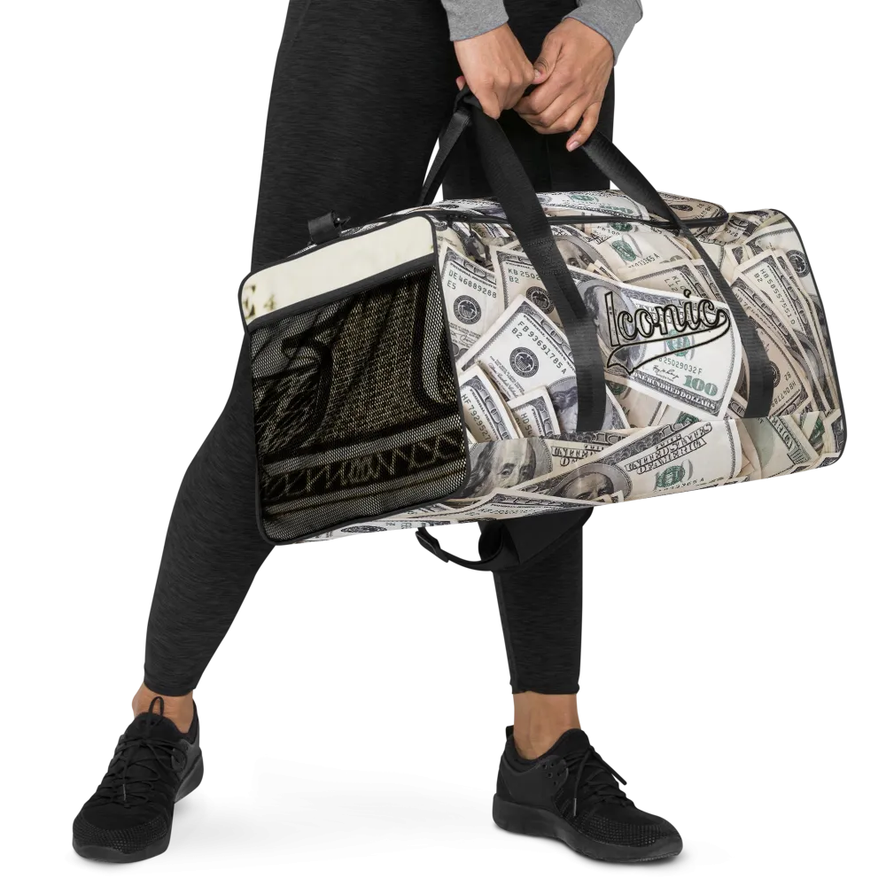 ROYAL ICONIC | The 100 Dollar Duffel Bag Nu Money Iconic MM's Workout Gym Bag GTA Guap Secure the Bag | Clean Crisp Bills