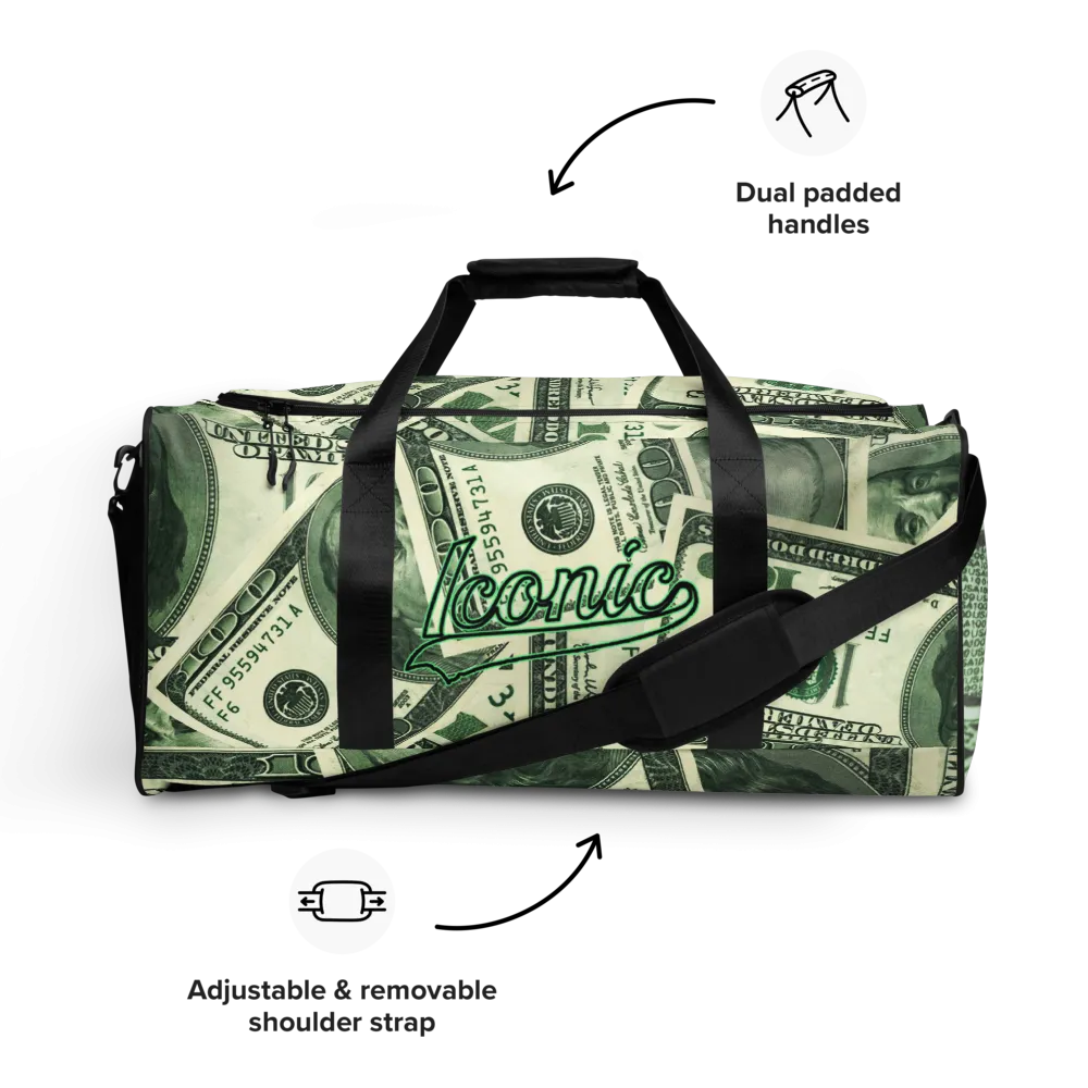 ROYAL ICONIC | The 100 Dollar Duffel Bag Nu Money Iconic MM's Workout Gym Bag GTA Guap Secure the Bag | Digital Greenbacks