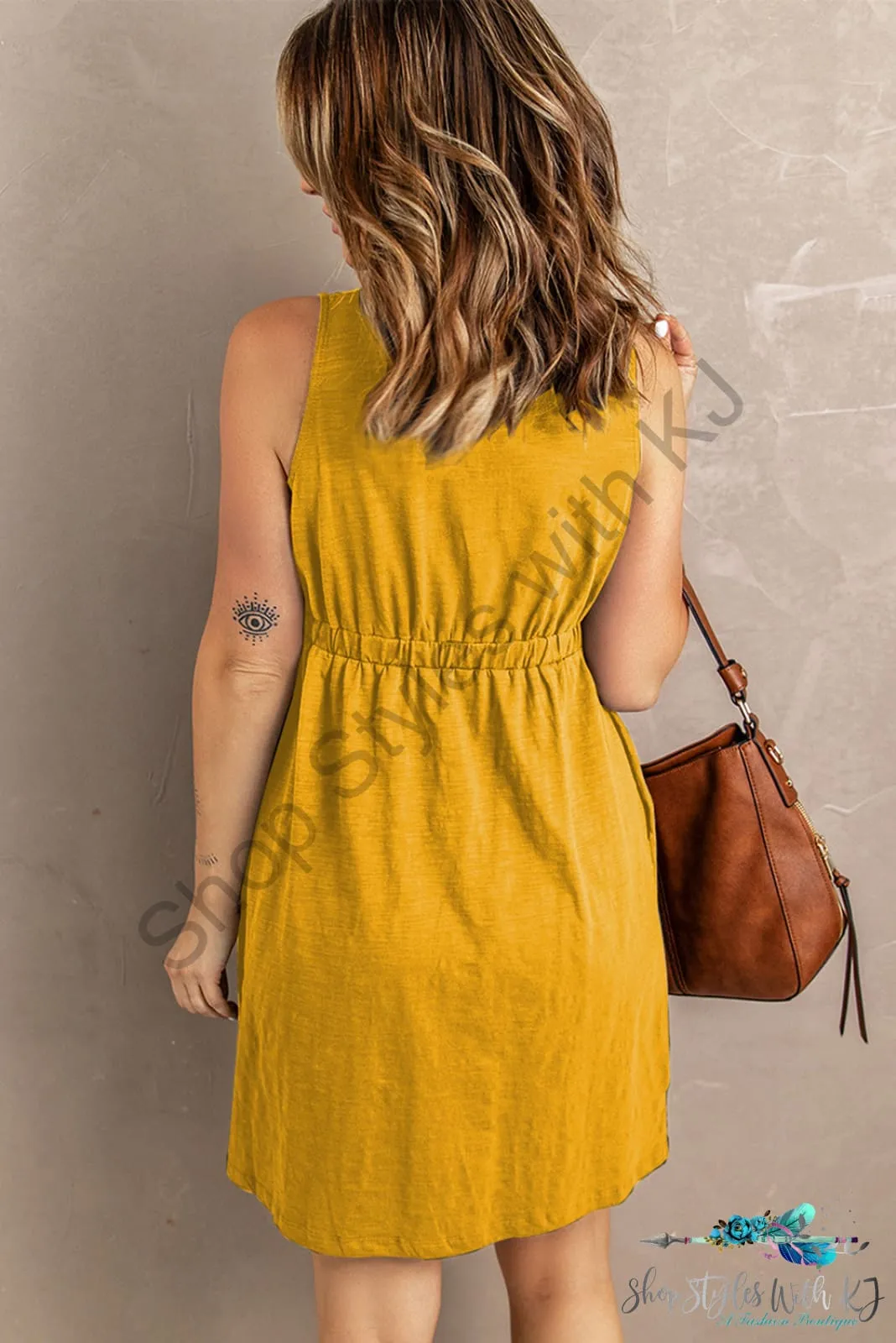 Sleeveless Button Down Mini Magic Dress