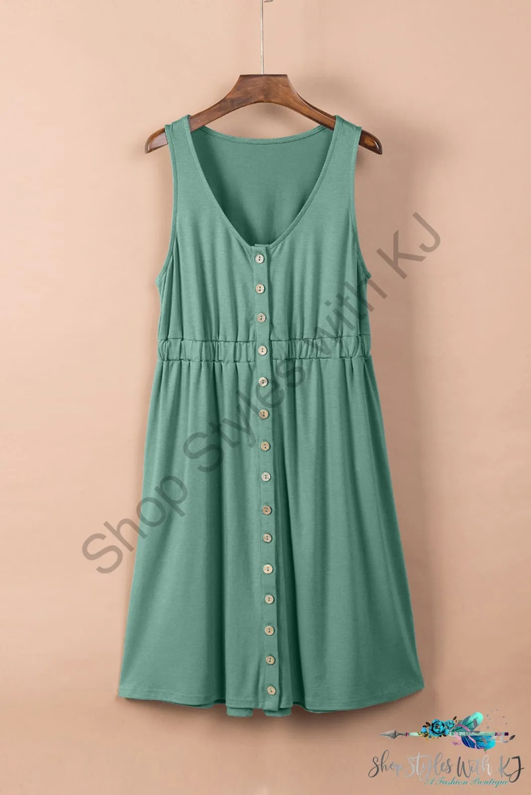 Sleeveless Button Down Mini Magic Dress