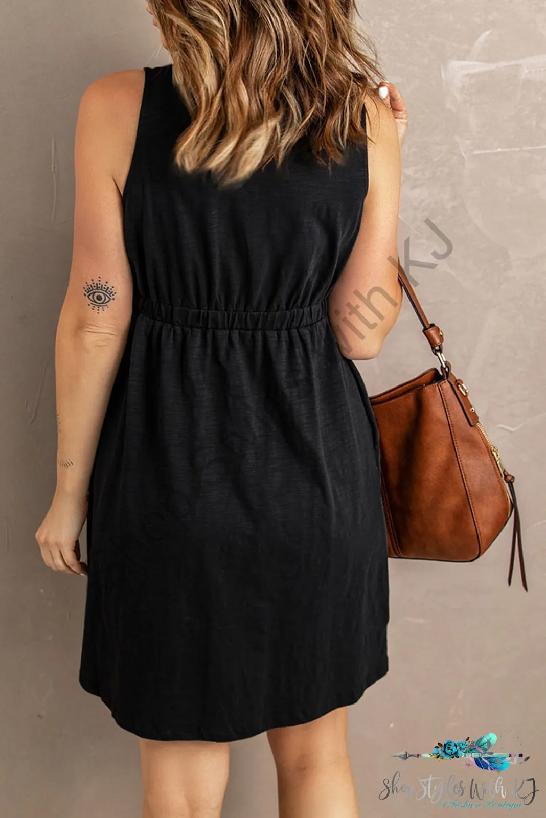 Sleeveless Button Down Mini Magic Dress