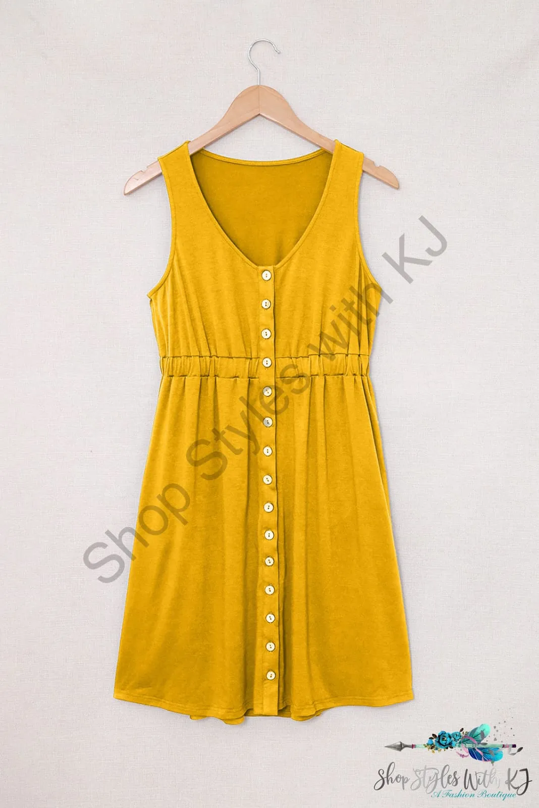 Sleeveless Button Down Mini Magic Dress