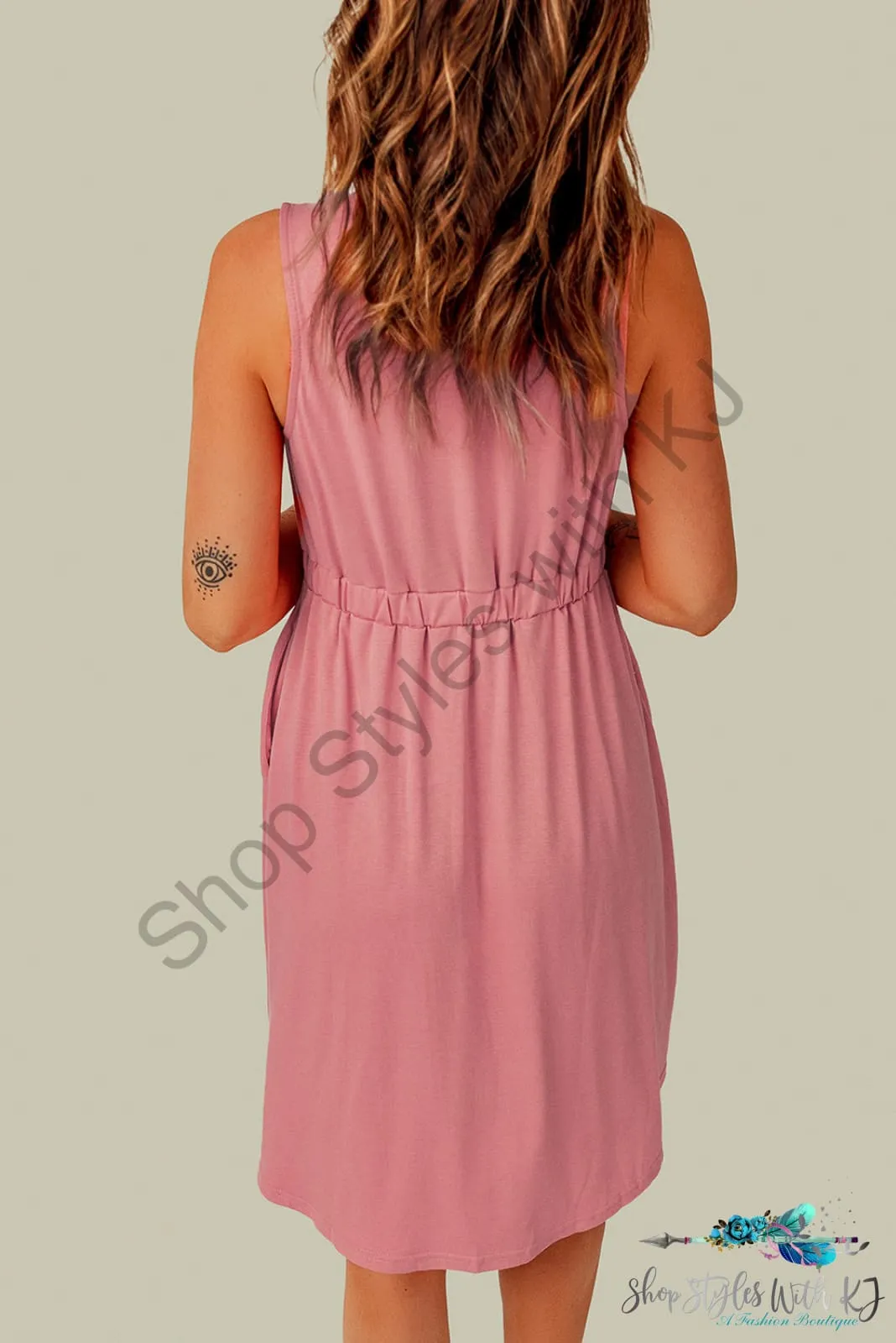 Sleeveless Button Down Mini Magic Dress