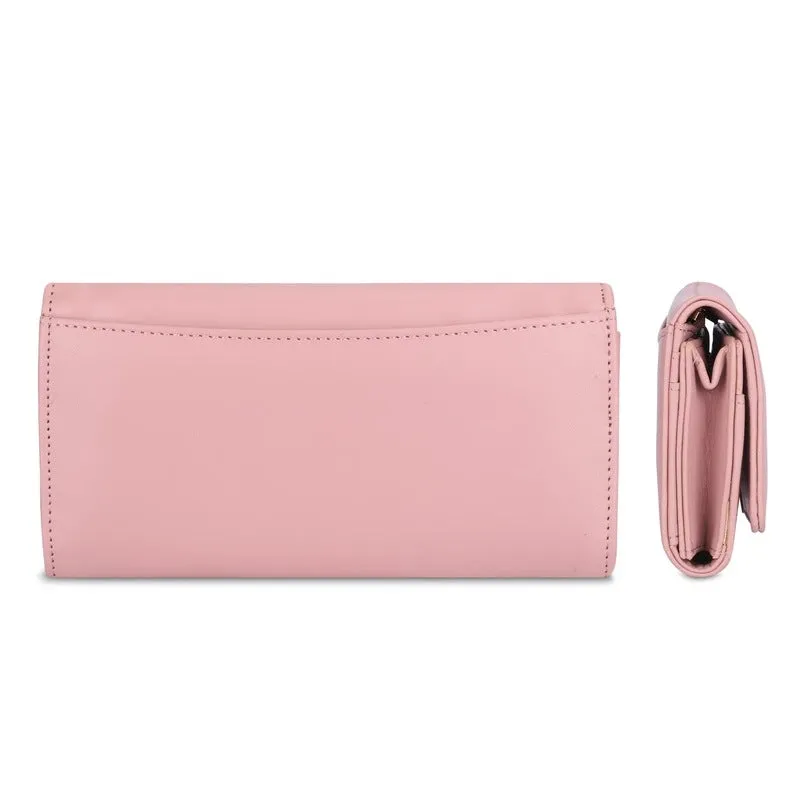 THE CLOWNFISH FashionFinesse Collection Faux Leather Bi-Fold Womens Wallet Clutch Ladies Purse with Multiple Card Slots (Dark Brown)