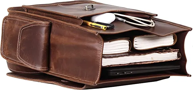 The Premium Brown Buffalo Leather Backpack