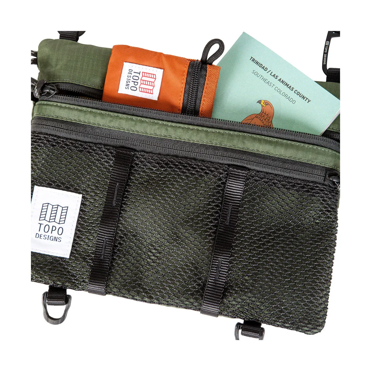 Topo Designs : Mountain Accessory Shoulder Bag : Loganberry/Bone White