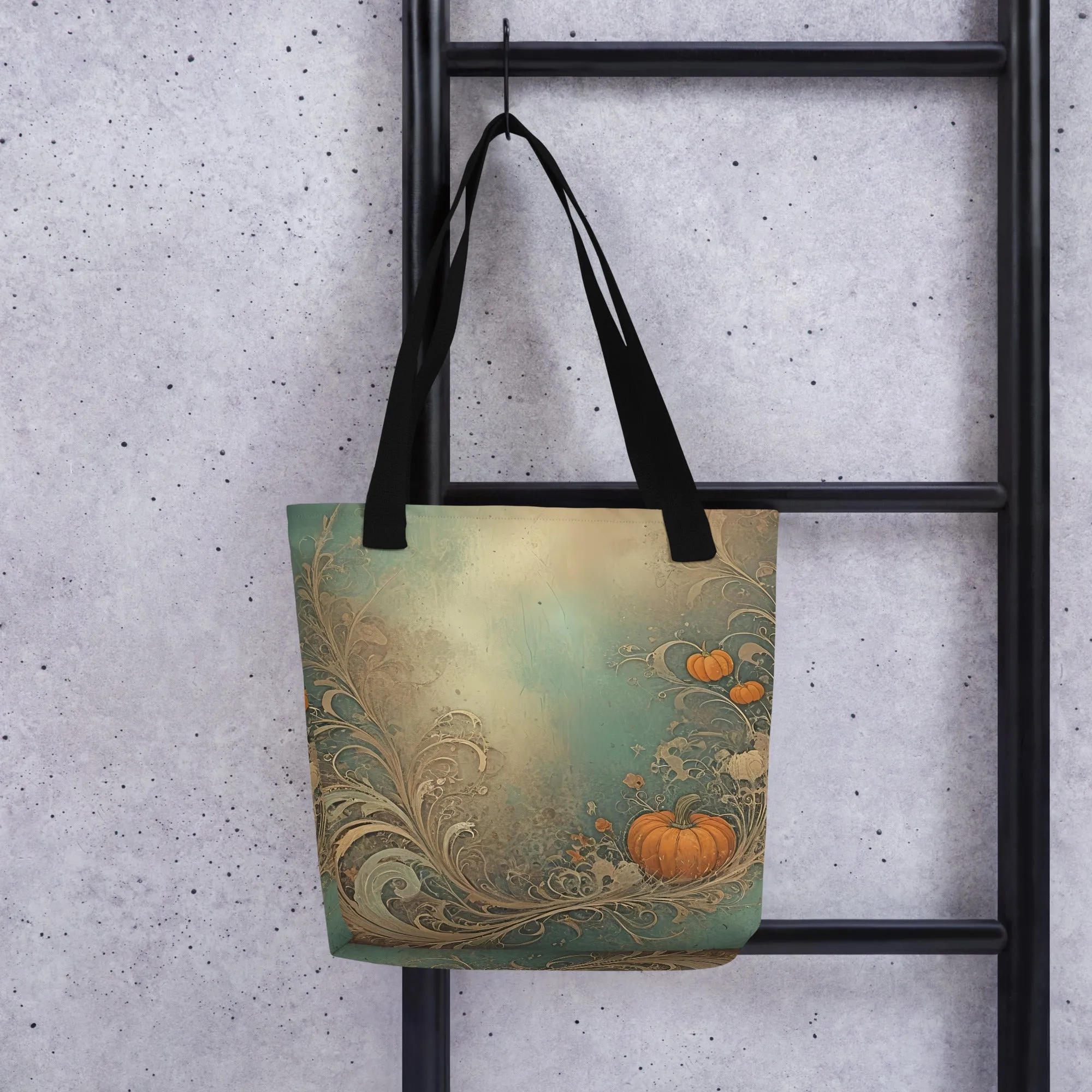Vintage Pumpkin Elegance, Tote bag
