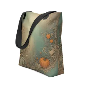 Vintage Pumpkin Elegance, Tote bag