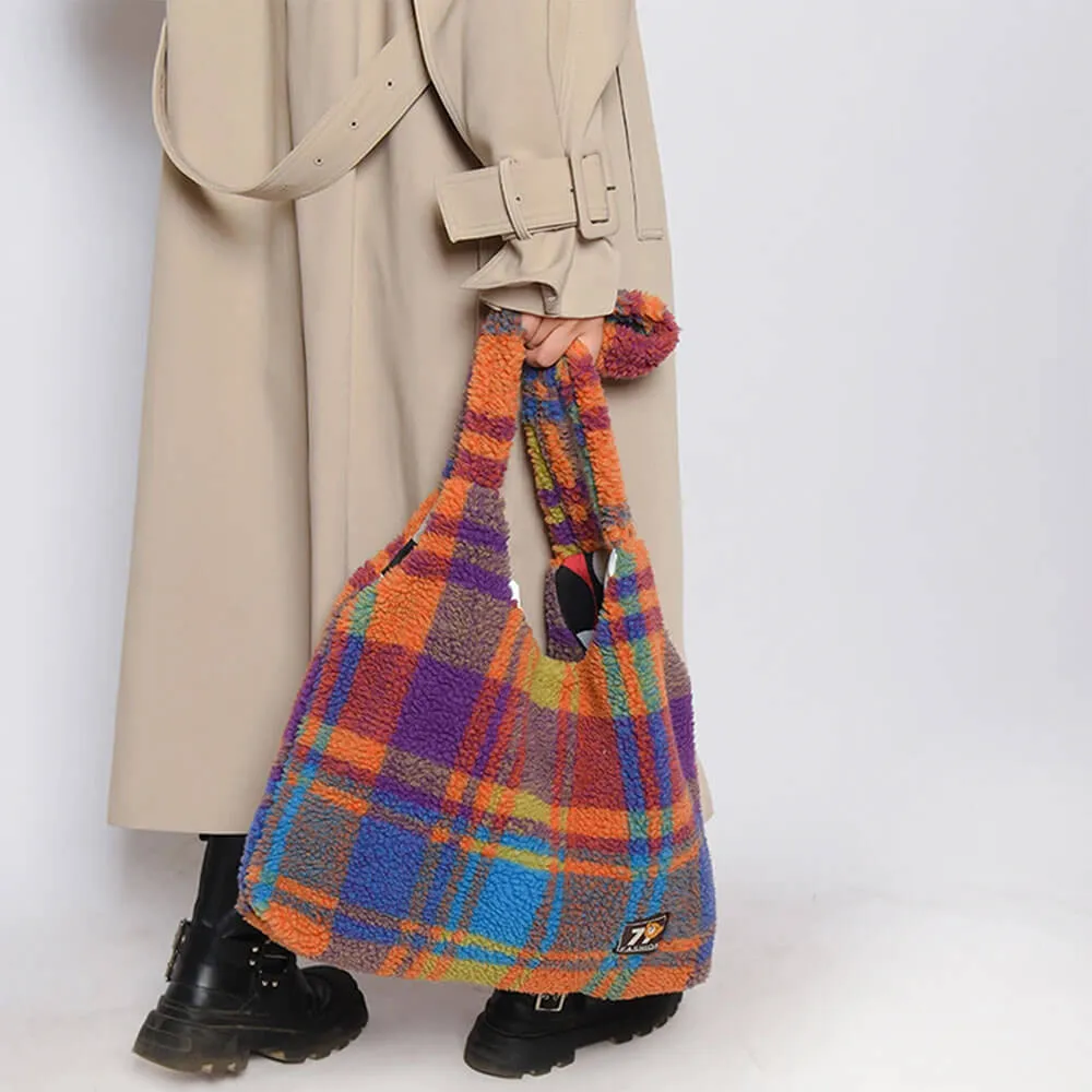 Vvsha Autumn Feels Plaid Tote Bag