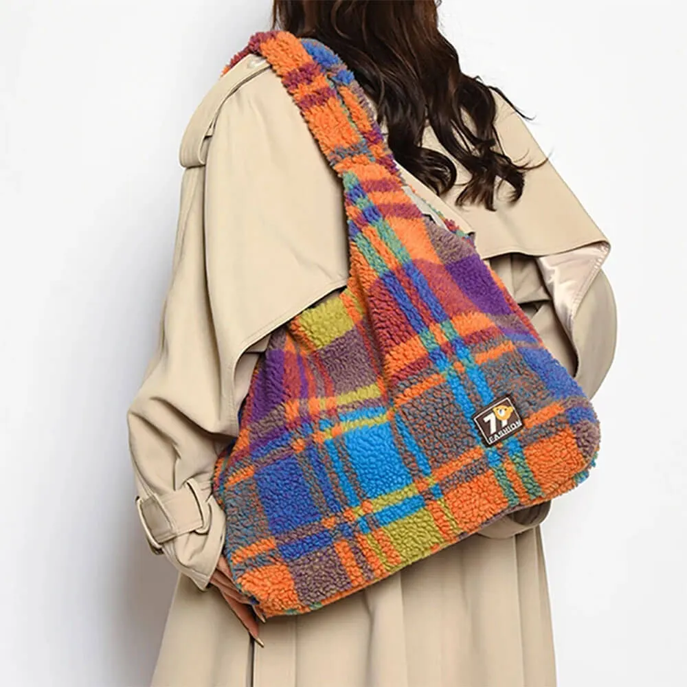 Vvsha Autumn Feels Plaid Tote Bag