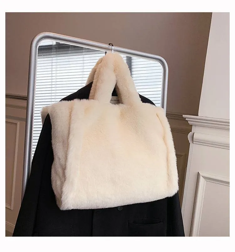 Winter Plush Handbag – Stylish and Cozy Tote for Women